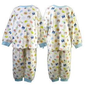 それいけ！アンパンマン/男の子/女の子/ベビー★どっちも前だよパジャマ 長袖+ロングパンツ パジャマ Tタイプパジャマ 総柄プリント/上下組 80cm/90cm/95cm/100cm◇バンダイ◇