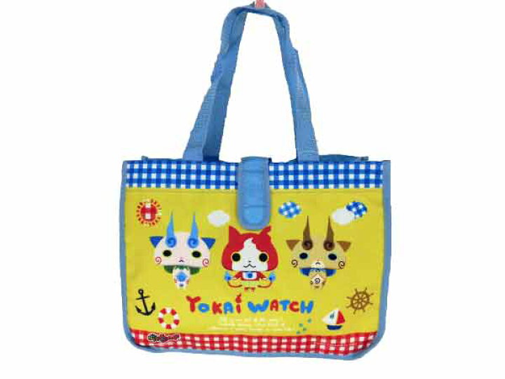 妖怪ウォッチ☆トートバック(角型・口止めマジック付き)/ビーチバッグ/プールバッグ/バック◇バンダイ◇ キリンヤウェブショップ 妖怪ウォッチ プールバッグ スイミングバッグ