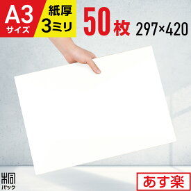 白 段ボール 板 工作 A3 サイズ 50枚 (3mm厚 297x420) きれい 緩衝材 DIY ダンボール シート 台紙 補強 看板 工作 宅配 梱包 通販 用 セット お絵描き 落書き イラスト キャンバス ホワイト ボード