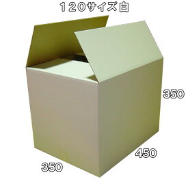 【送料無料】120サイズ激安白ダンボール箱　5枚※この商品はヤマト運輸での配送です※