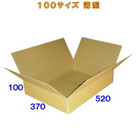 【法人特価】ダンボール 段ボール 100サイズ B3 50枚 薄型 (高さ変更 520x370x100) ダンボール箱 段ボー…