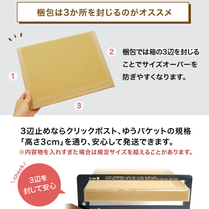 楽天市場】ネコポス ゆうパケット クリックポスト 箱 A4 段ボール 150 
