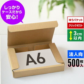 【法人特価】ゆうパケット 箱 A6 3cm クリックポスト 段ボール 500枚 (160x123x29) 小さいダンボール ゆうパケット 梱包 小型 ダンボール箱 小物 雑貨 ハンドメイド アクセサリー 通販 発送 定形外郵便 ダンボール 激安