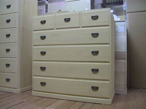 桐たんす桐箪笥桐タンス着物収納着物箪笥国産モダンシンプル 総桐整理箪笥5段7杯 製造直売 商品番号675