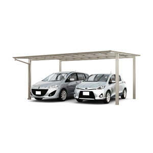 LIXIL リクシル ネスカF 2台用 基本 54-50型 標準柱 H22 ポリカーボネート屋根材使用 『 カーポート 2台 本体のみ 駐車場 屋根 外構 エクステリア DIY 』