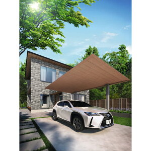 【マラソン対象】三協アルミ F2 エフツー 1台用 基本タイプ 5628 H28 天井材:木調色 柱2本 『 カーポート 1台 本体のみ 駐車場 屋根 外構 エクステリア 』