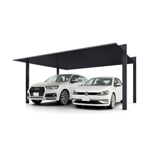 【マラソン対象】LIXIL リクシル カーポートSC 2台用 基本棟 標準柱(H22) 54-57型 『カーポート2台用 アルミ屋根 ガレージ サイクルポート 屋根 おしゃれ diy おすすめ 人気 安い diy 』 ダスクグレ