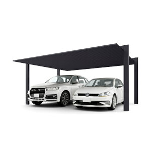 LIXIL リクシル カーポートSC 1500 2台用 基本棟 ロング柱(H25) 48-57型 『カーポート2台用 アルミ屋根 ガレージ サイクルポート 屋根 おしゃれ diy おすすめ 人気 安い diy 』 ダスクグレー