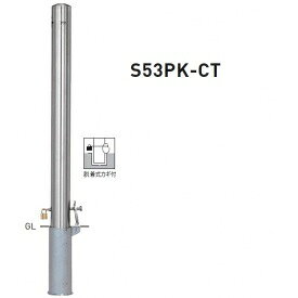 個人宅配送不可 帝金 S53PK-CT バリカーピラー型 スタンダード ステンレスタイプ 直径76.3mm 端部用 脱着式カギ付