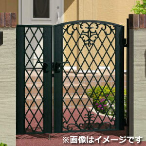 【送料無料】三協アルミ 門扉 キャスモア 6型 親子開きセット 門柱タイプ 04・0812 #LHZ-01錠仕様『ゲート 部材 ガーデン 住宅 境界 入口 塀 壁 diy おしゃれ 鋳物 洋風 門扉』