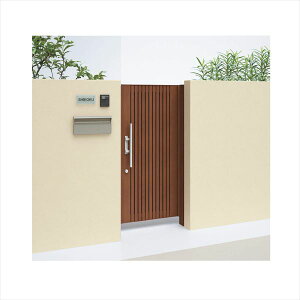 【送料無料】【法人様限定商品 個人宅・現場配送不可】四国化成 アレグリア門扉 TL1型 柱仕様 片開き 0914 木調タイプ『ゲート 部材 ガーデン 住宅 境界 入口 塀 壁 diy おしゃれ 形材 門扉』