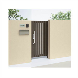 【送料無料】【法人様限定商品 個人宅・現場配送不可】四国化成 アレグリア門扉 TL2型 柱仕様 片開き 1016 木調タイプ『ゲート 部材 ガーデン 住宅 境界 入口 塀 壁 diy おしゃれ 形材 門扉』