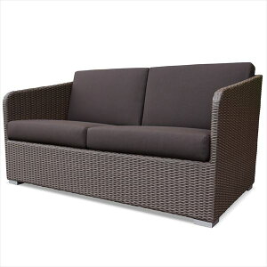 かじ新 RAUCORD RILASSA ソファ 2シート 『ガーデンチェア ガーデンファニチャー』 *クッション料金含みます ダークブラウン