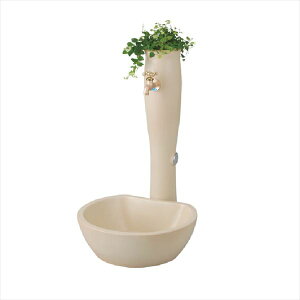 トーシン 水栓柱 un ポッシュ SC-UN-POCM-IV 立水栓+水栓パン(受け)+蛇口セット アイボリー