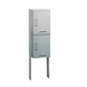 Kawamura ルスポ シェア(SHARE)集合住宅用 ボックス2段 ポール設置タイプ KD2-50P 『宅配ボックス』