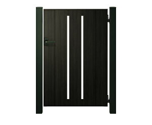 【送料無料】YKKAP ルシアス門扉TS4型 片開き 門柱仕様 08-14 内開き仕様 UME-V-TS4『木調 ゲート 部材 ガーデン 住宅 境界 入口 塀 壁 diy おしゃれ 形材 門扉』 木調カラー(門柱:アルミカラー)