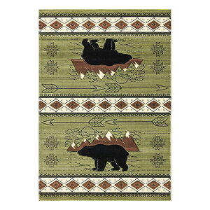 ダッチウエストジャパン ラグ コテージコレクション Cottage Collection アローズベアー グリーン ルームサイズ 幅160cm×長さ230cm UW41845R 『 ラグマット 北欧 柄 おしゃれ 薪ストーブ アクセサリー