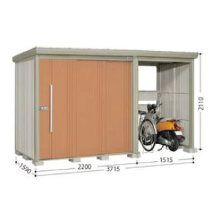 【マラソン対象】タクボ物置 TP/ストックマンプラスアルファ TP-S3715 『物置 屋外 大型 倉庫 小屋 収納庫 diy サイクルポート タイヤ テント 庭 おしゃれ』【追加金額で取付工事可能】 トロピ
