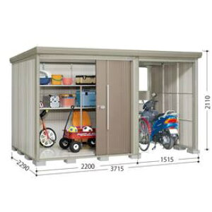 タクボ物置 TP/ストックマンプラスアルファ TP-S3722 『物置 屋外 大型 倉庫 小屋 収納庫 diy サイクルポート タイヤ テント 庭 おしゃれ』【追加金額で取付工事可能】 カーボンブラウン