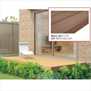 リクシル 樹ら楽ステージ 束柱Bセット(調整束・標準束柱) 幕板A仕様 4間×8尺 『ウッドデッキ diy キット 樹脂 人工木』