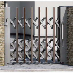 【送料無料】タカショー エバーアートゲート ミニ 片開き 10S H10 左吊元 『カーゲート 伸縮門扉』『アコーディオン 門扉 スライド ガーデン diy 塀 壁 伸縮 形材 防犯 境界』