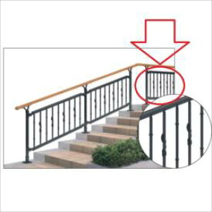 三協アルミ エトランポU1型・U2型用 オプション 鋳物パネル 埋込支柱用・ベースプレート支柱用(平地納まりの場合) H=1000用 1枚入り ブラック