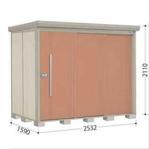 タクボ物置 ND/ストックマン 側面棚 ND-S2515Y 標準屋根 多雪型 『追加金額で工事可能』 『物置 屋外用 大型 倉庫 小屋 屋外 収納庫 diy 大容量 吊り戸 鍵つき 庭』【追加金額で取付工事可能】