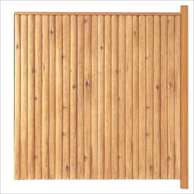 タカショー　エバーこだわりログセット1型　片面タイプ　追加型（片柱）　T-1800　『木調フェンス　柵』