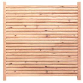 タカショー　エバーこだわりログセット3型　片面タイプ　基本型（両柱）　K-1800　『木調フェンス　柵』