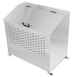 グリーンライフ ステンレスダストボックス 『完成品』 『ゴミ収集庫』『ダストボックス ゴミステーション 屋外』『ゴミ袋(45L)集積目安 8袋、世帯数目安 4世帯』 DB360L『 ゴミ箱 屋外 完成