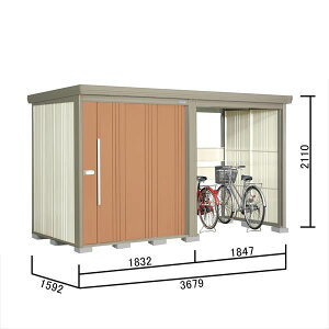 【マラソン対象】タクボ物置 TP/ストックマンプラスアルファ TP-37R15 『物置 屋外 大型 倉庫 小屋 収納庫 diy サイクルポート タイヤ テント 庭 おしゃれ』【追加金額で取付工事可能】 トロピ