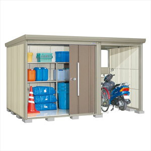 タクボ物置 TP/ストックマンプラスアルファ TP-Z3719 一般型 結露減少屋根『駐輪スペース付 屋外用 物置 自転車収納 におすすめ』『追加金額で工事可能』 カーボンブラウン