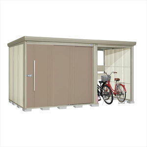 タクボ物置 TP/ストックマンプラスアルファ TP-4019 一般型 標準屋根『駐輪スペース付 屋外用 物置 自転車収納 におすすめ』『追加金額で工事可能』 カーボンブラウン