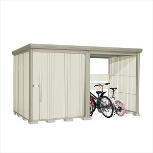 タクボ物置 TP/ストックマンプラスアルファ TP-37R19 一般型 標準屋根『駐輪スペース付 屋外用 物置 自転車収納 におすすめ』『追加金額で工事可能』 ムーンホワイト
