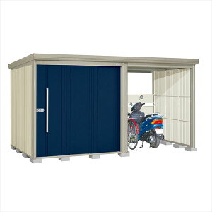 タクボ物置 TP/ストックマンプラスアルファ TP-SZ40R19 多雪型 結露減少屋根『駐輪スペース付 屋外用 物置 自転車収納 におすすめ』『追加金額で工事可能』 ディープブルー