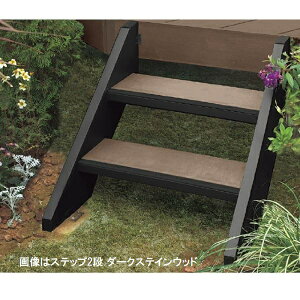 リクシル デッキDS オプション ステップ2段 人工木材色 8LHA29□□ 『ウッドデッキ 人工木』