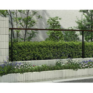 【レビューで保証延長】 YKKAP YKK ルシアスフェンスLite B01型 横格子なし 笠木(直線継手付き) 端部用(エンドキャップ1個付き) 木調色 笠木本体のみ 『フェンス 手すり 横 格子 屋外 アルミ 庭 diy