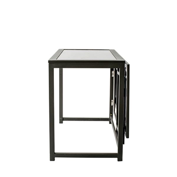 【杉田エース】シックなグレーフレームのガラステーブルです。 杉田エース  パティオ・プティ  ドロワー・テーブル  635-352  『ガーデンチェア ガーデンテーブル ガーデンファニチャー』