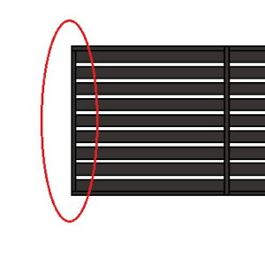 リクシル フェンスAA ML1型(メタル調) T-6 切詰端部カバーML1型(メタル調)用 縦型左右各1本