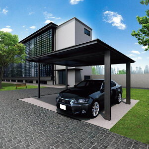 【商品のみ】 YKK ルシアス カーポート 750タイプ 2台用 54-51 H28 単体納まり アルミ屋根『 カーポート 車庫 ガレージ 駐車場 屋根 diy 』 アルミカラー