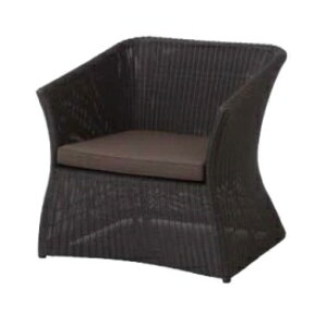 タカショー 庭座 シングルソファ (クッション付) KFB-C005 #34705600 『ガーデンチェア』 ダークブラウン