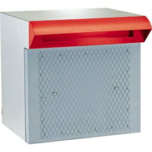 ハッピー金属 ステンレスポスト ファミール673-R (差入口・受箱一体型タイプ) 『郵便ポスト』 赤