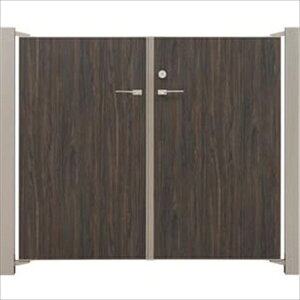 【送料無料】タカショー エバーアートボード門扉 フラット(両開き) W08×H18 右勝手(R)『木調 ナチュラル ゲート 部材 ガーデン 住宅 境界 入口 塀 壁 diy おしゃれ 形材 門扉』