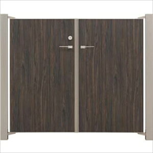 【送料無料】タカショー エバーアートボード門扉 フラット(両開き) W09×H14 左勝手(L)『木調 ナチュラル ゲート 部材 ガーデン 住宅 境界 入口 塀 壁 diy おしゃれ 形材 門扉』