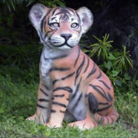 FRP 子タイガーのいたずら / Tiger CuB - Sitting fr080149 『動物園オブジェ アニマルオブジェ 店舗・イベント向け』