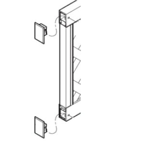 リクシル 新日軽 木樹脂フェンスJ8型 エンドキャップ(4個入) 「横スリット」 『木調フェンス 柵』