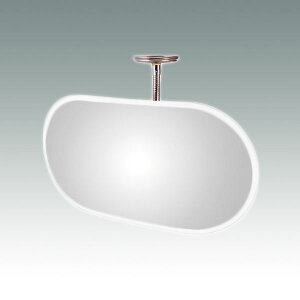 信栄物産 防犯ミラー室内用 フレキシブル 小判 255×505 枠:白 #KA-500W