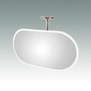 信栄物産 防犯ミラー室内用 フレキシブル 小判 305×605 枠:白 #KA-600W