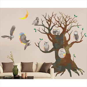 東京ステッカー 高級ウォールステッカー 植物 フクロウの木 Mサイズ *TS0007-AM 『おしゃれ かわいい』 『壁 シール』