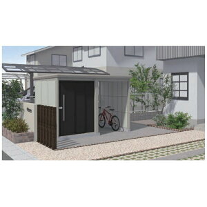 タクボ物置 TP/ストックマンプラスアルファ TP-Z3015 一般型 結露減少屋根『駐輪スペース付 屋外用 物置 自転車収納 におすすめ』『追加金額で工事可能』 ナイトブラック